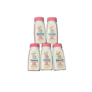 5 Diaparene Baby Powder‎ Talc Free Corn Starch 1.5 Oz  NOS Travel Vintage 1980's